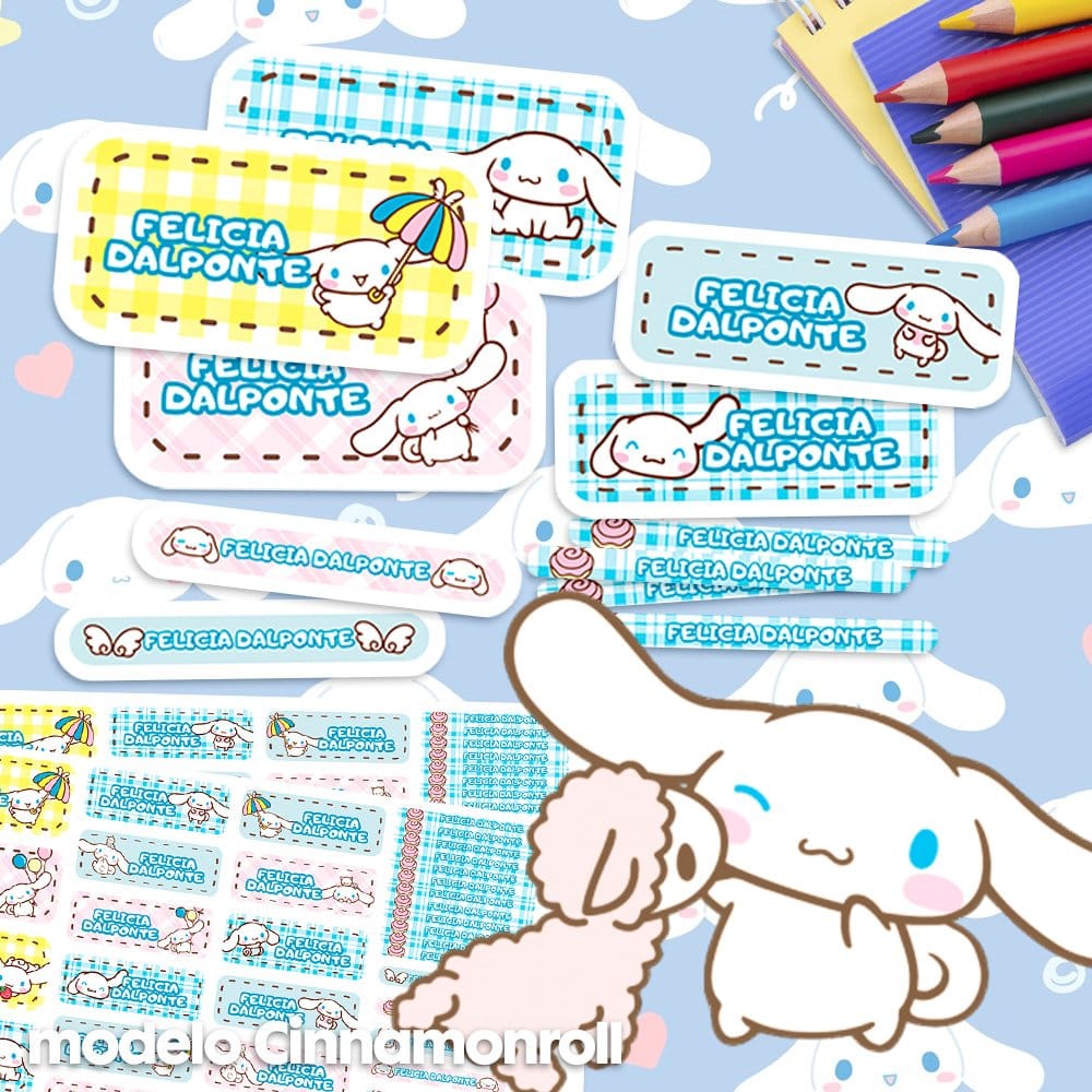 Etiquetas Escolares para Imprimir | Cinnamonroll (Archivo Digital PDF)