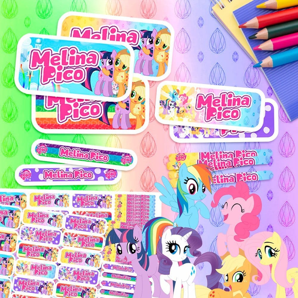 Etiquetas Escolares para Imprimir | My Little Pony (Archivo Digital PDF)
