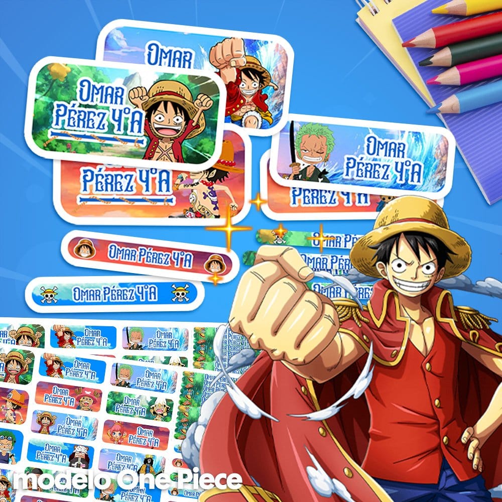 Etiquetas Escolares - One Piece