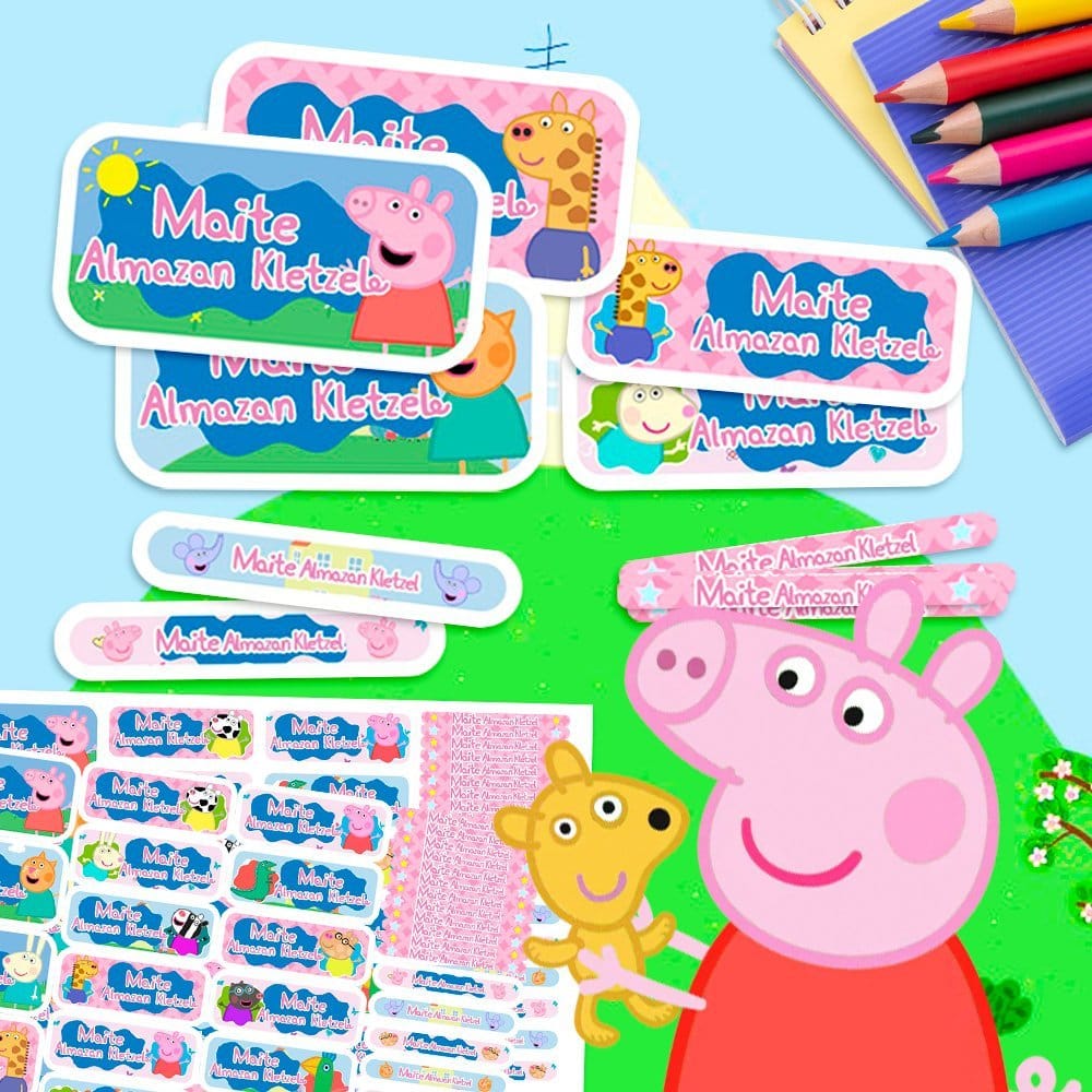 Etiquetas Escolares para Imprimir | Peppa Pig (Archivo Digital PDF)