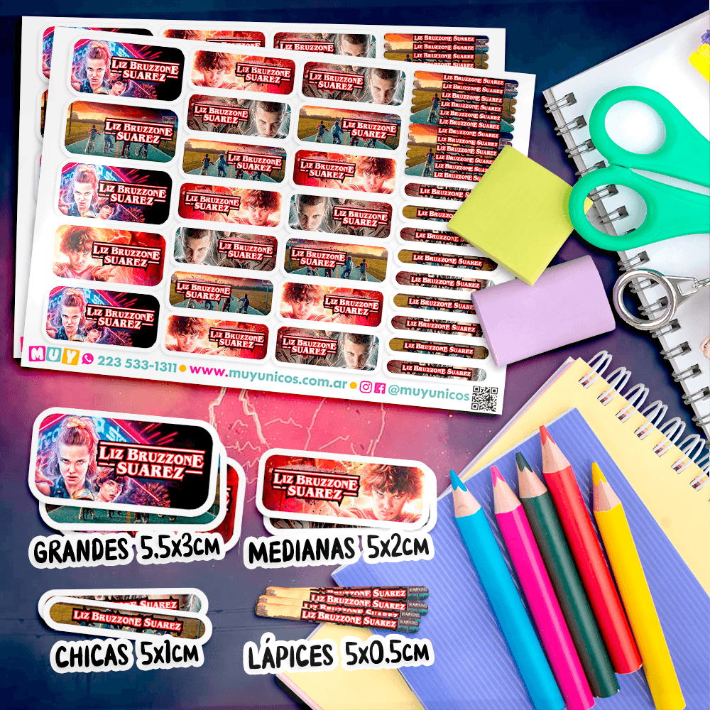 Etiquetas Escolares - Stranger Things - Imagen 3