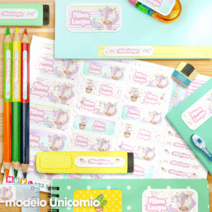 Unicórnio Pastels - Etiquetas personalizadas