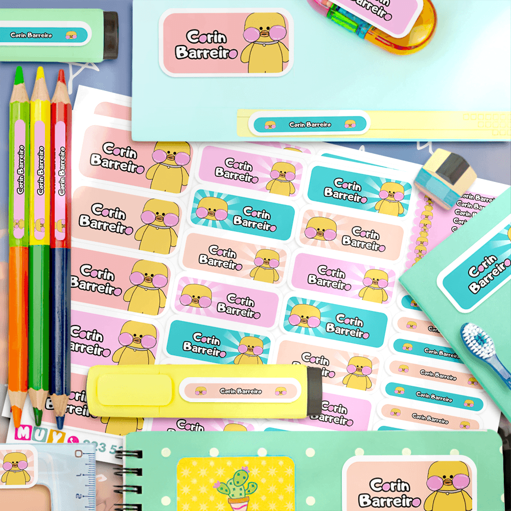 Etiquetas Escolares - Patito de Papel - Imagen 3