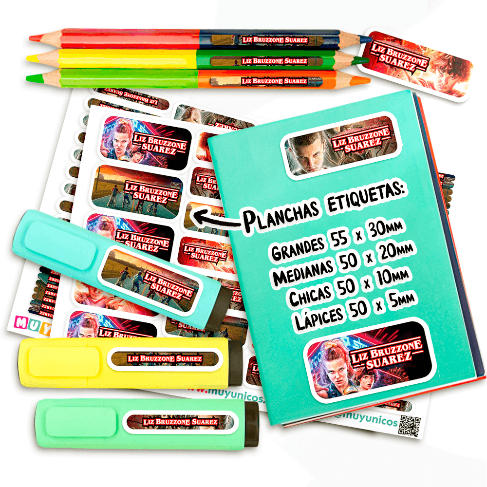 Etiquetas Escolares - Stranger Things - Imagen 4